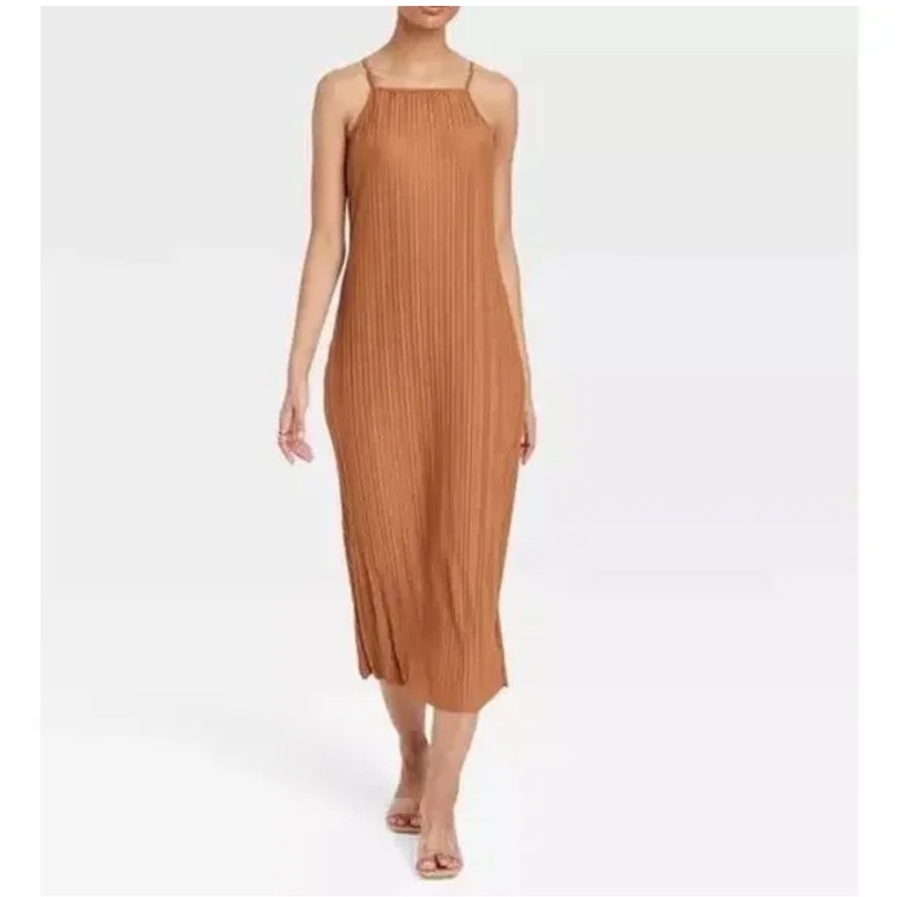 a new day Tan Midi Dress